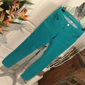 Celebrity Pink size 5 teal blue stretchy jeans